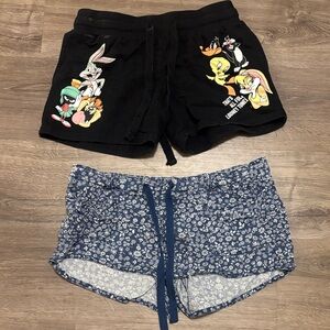 Warner Bros. Black Cartoon Print Women's Shorts